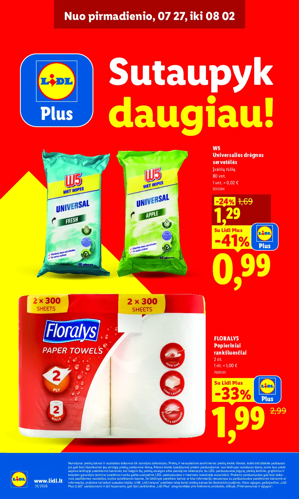 Lidl akcijos šią savaitę. Galioja nuo 2026-07-27 iki 2026-08-02 – 4 psl.