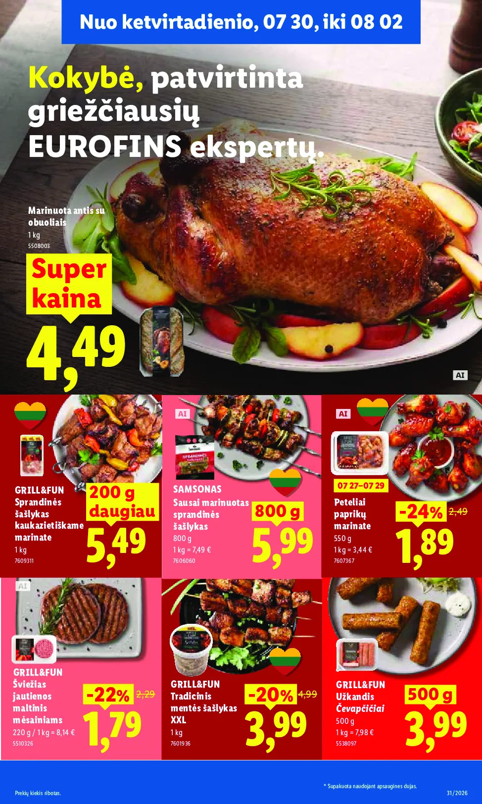 Lidl akcijos šią savaitę. Galioja nuo 2026-07-27 iki 2026-08-02 – 41 psl.