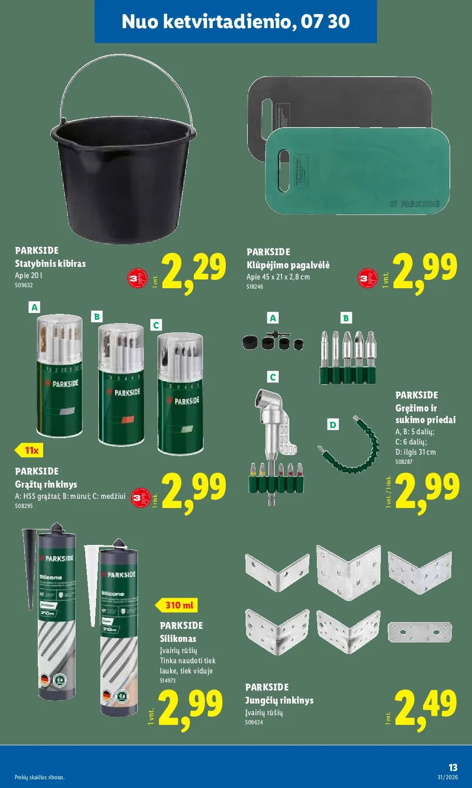 Lidl akcijos šią savaitę. Galioja nuo 2026-07-27 iki 2026-08-02 – 13 psl.