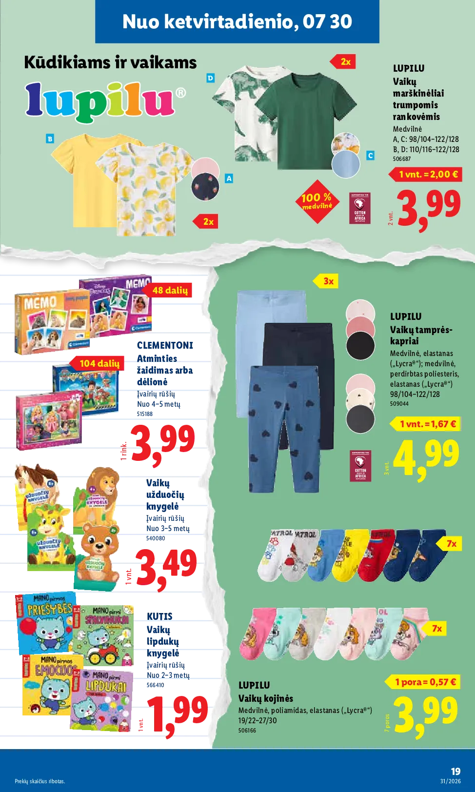 Lidl akcijos šią savaitę. Galioja nuo 2026-07-27 iki 2026-08-02 – 19 psl.