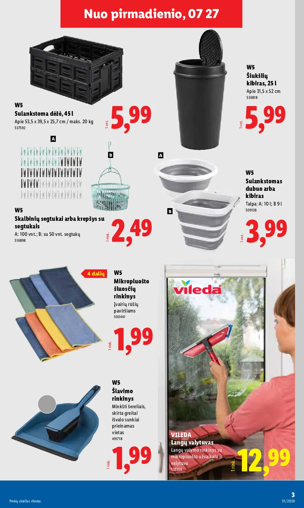 Lidl akcijos šią savaitę. Galioja nuo 2026-07-27 iki 2026-08-02 – 3 psl.