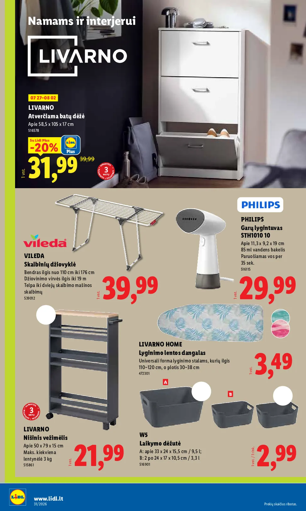 Lidl akcijos šią savaitę. Galioja nuo 2026-07-27 iki 2026-08-02 – 4 psl.