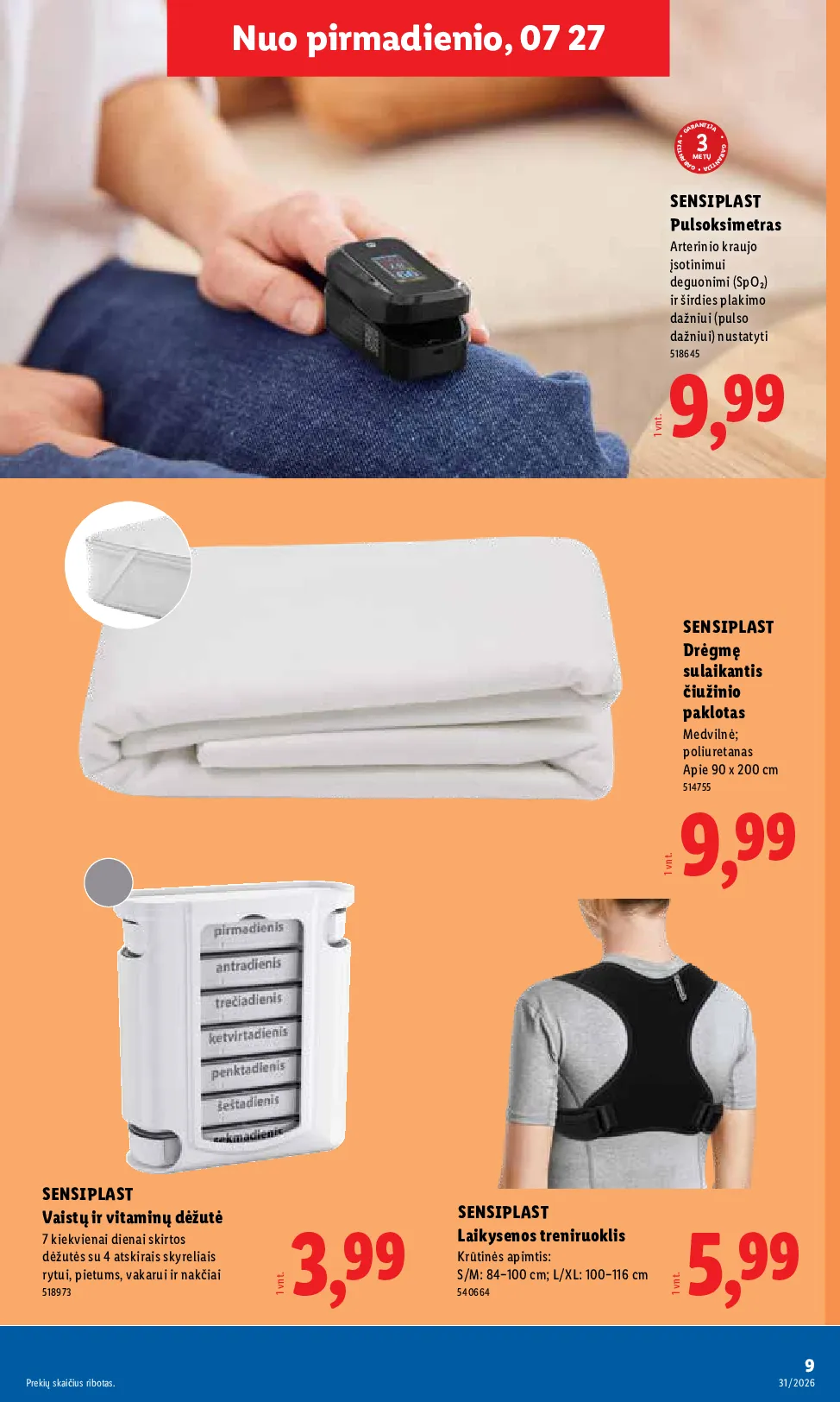 Lidl akcijos šią savaitę. Galioja nuo 2026-07-27 iki 2026-08-02 – 9 psl.