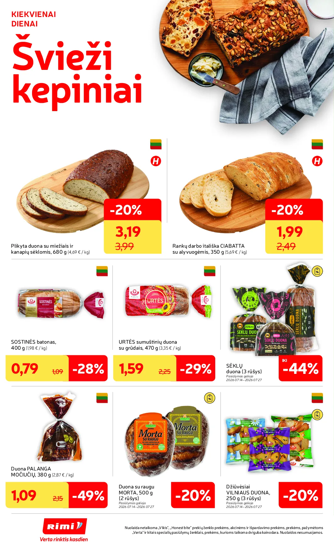 Rimi akcijos šią savaitę. Galioja nuo 2026-07-21 iki 2026-07-27 – 10 psl.