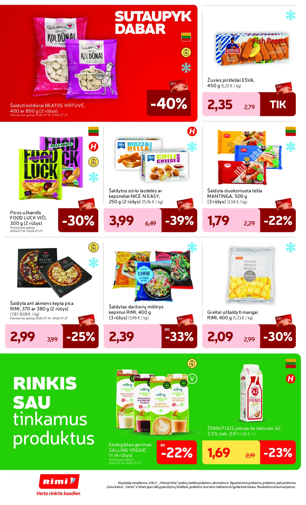 Rimi akcijos šią savaitę. Galioja nuo 2026-07-21 iki 2026-07-27 – 16 psl.