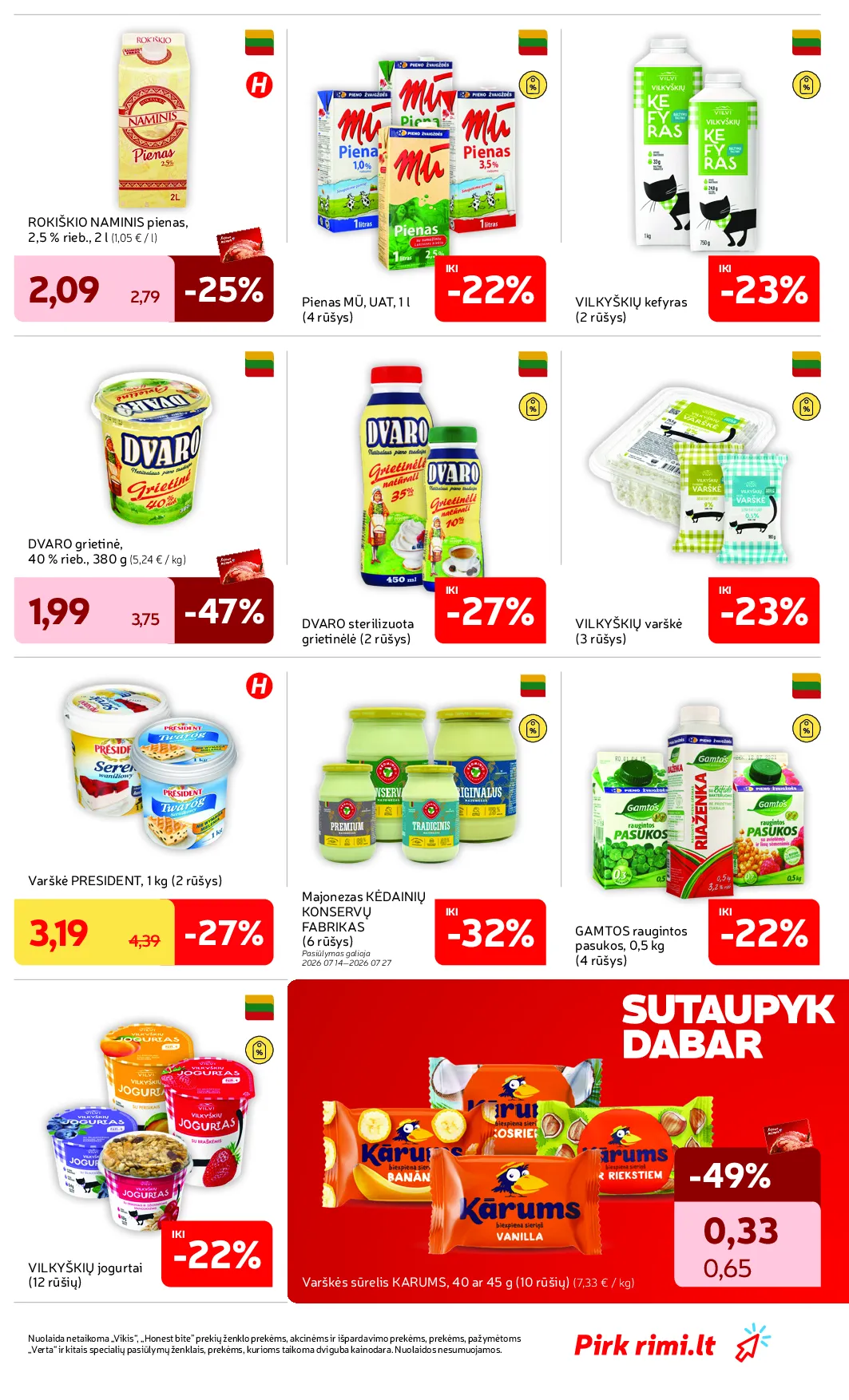 Rimi akcijos šią savaitę. Galioja nuo 2026-07-21 iki 2026-07-27 – 19 psl.