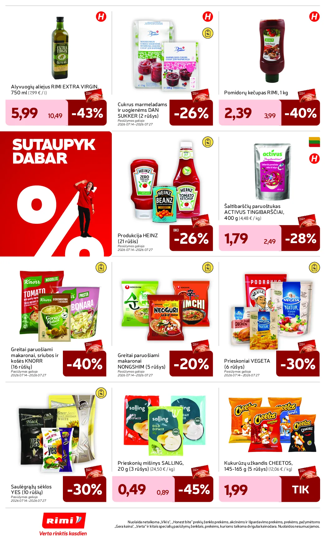 Rimi akcijos šią savaitę. Galioja nuo 2026-07-21 iki 2026-07-27 – 24 psl.