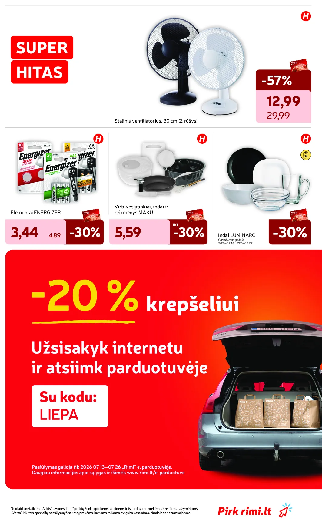 Rimi akcijos šią savaitę. Galioja nuo 2026-07-21 iki 2026-07-27 – 31 psl.