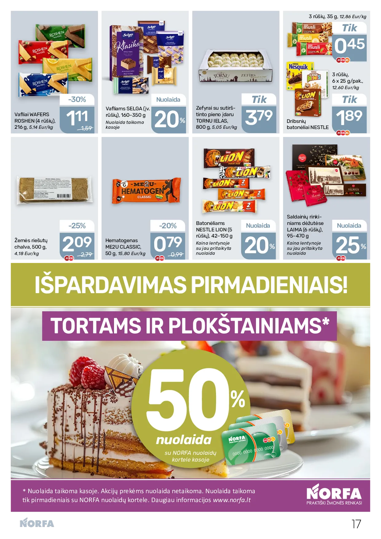 Norfa akcijos šią savaitę. Galioja nuo 2026-07-23 iki 2026-08-05 – 17 psl.