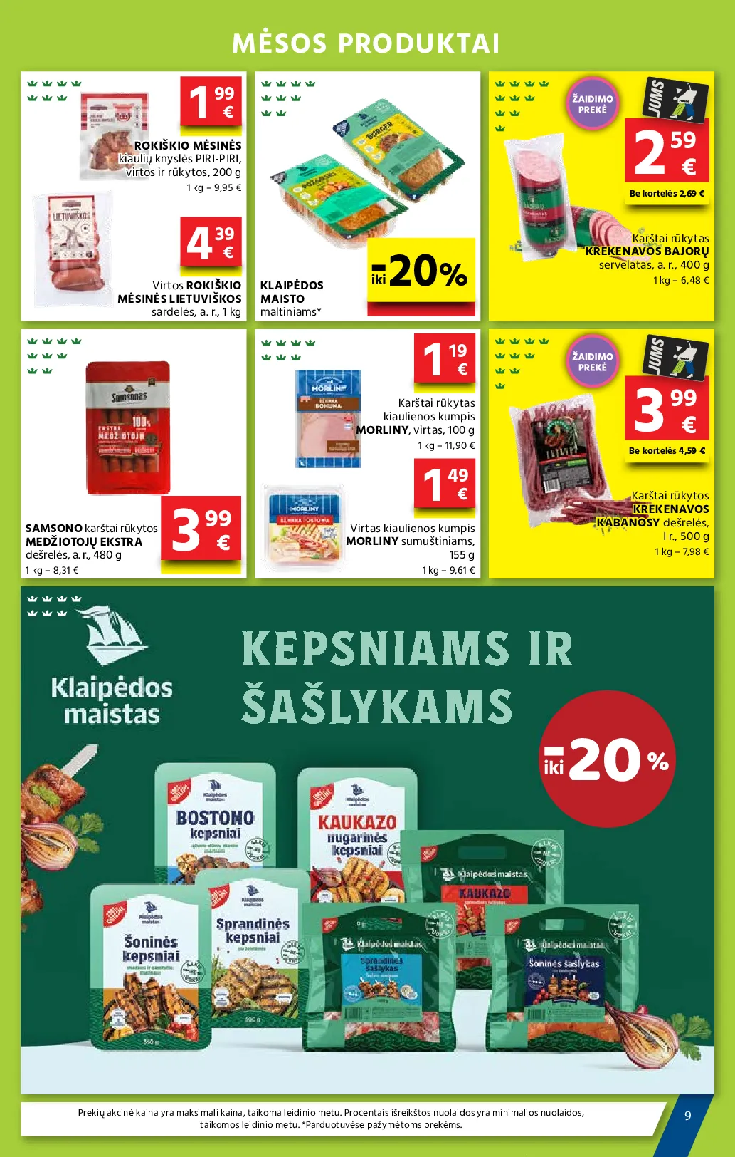 Aibė akcijos šią savaitę. Galioja nuo 2026-07-23 iki 2026-08-04 – 9 psl.