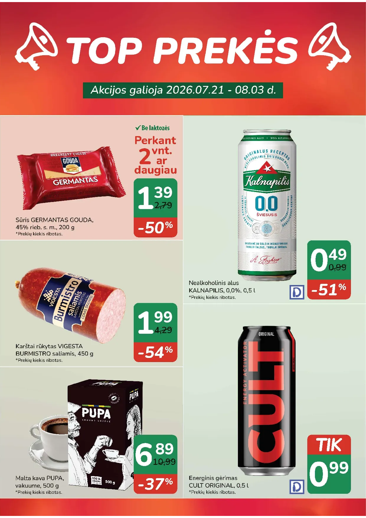 Čia Market akcijos šią savaitę. Galioja nuo 2026-07-07 iki 2026-07-20 – 2 psl.