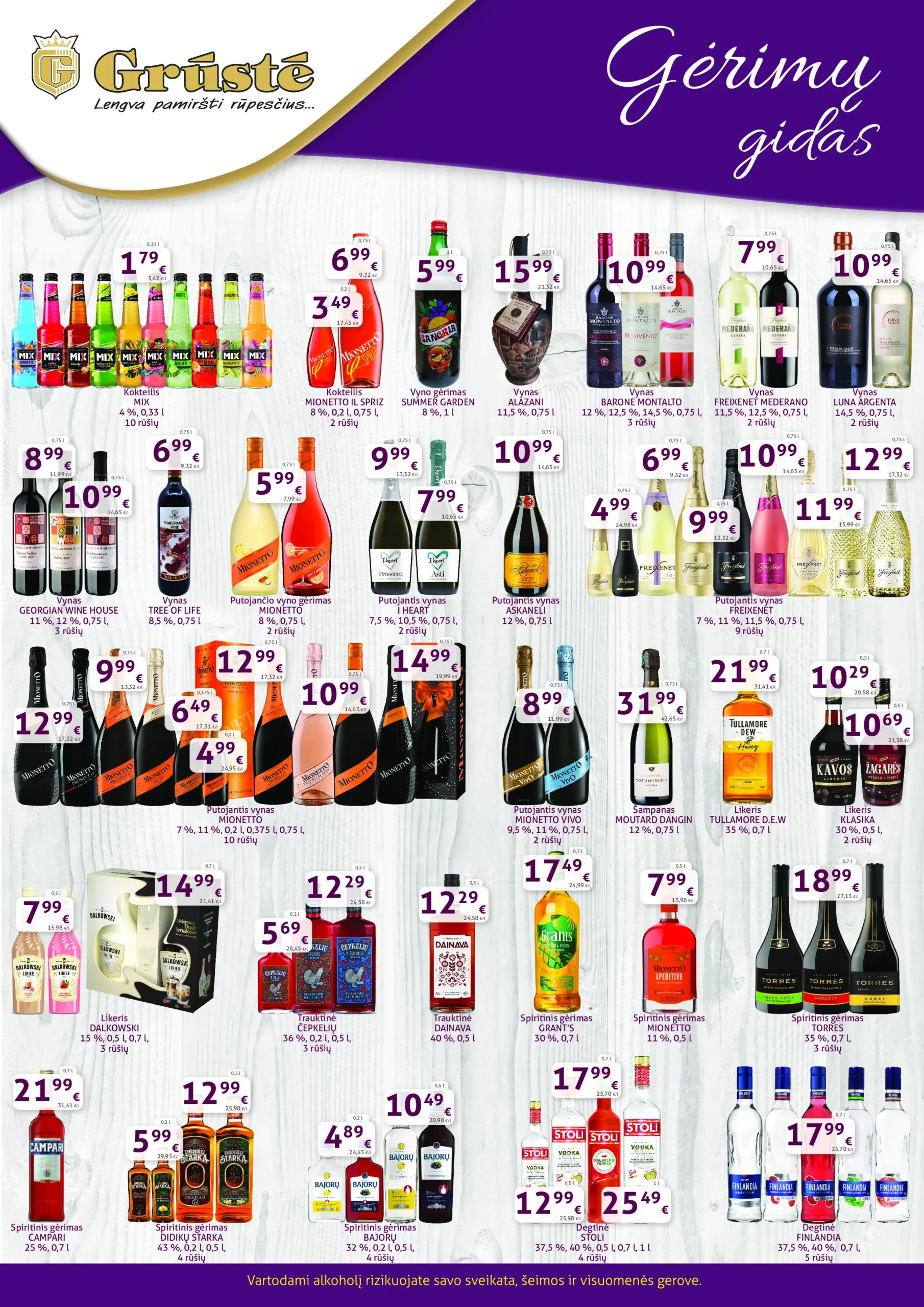 GRŪSTĖ gėrimų gidas – 1 psl.