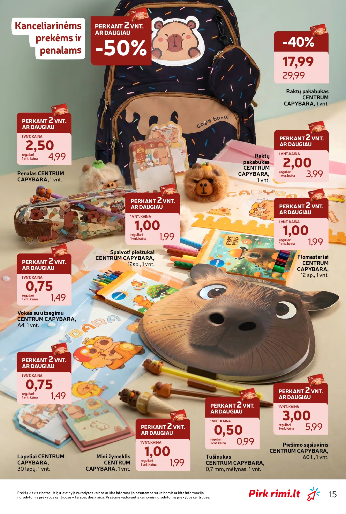 Rimi atgal į mokyklą – 15 psl.