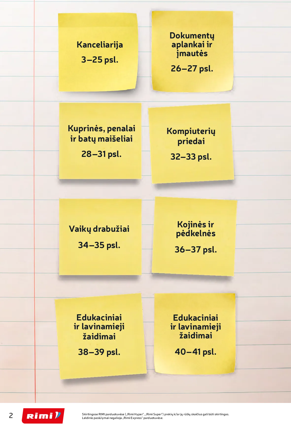 Rimi atgal į mokyklą – 2 psl.