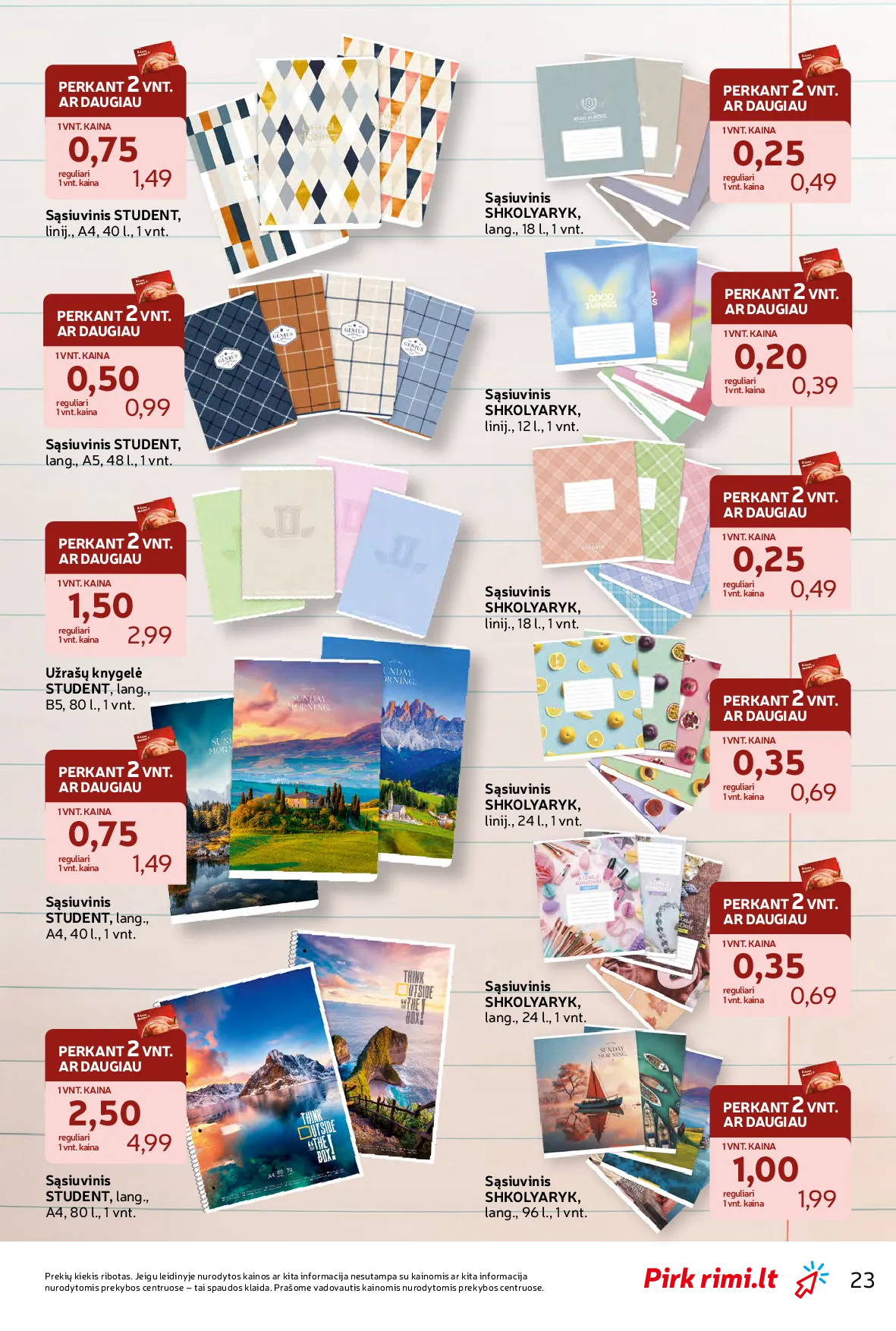 Rimi atgal į mokyklą – 23 psl.