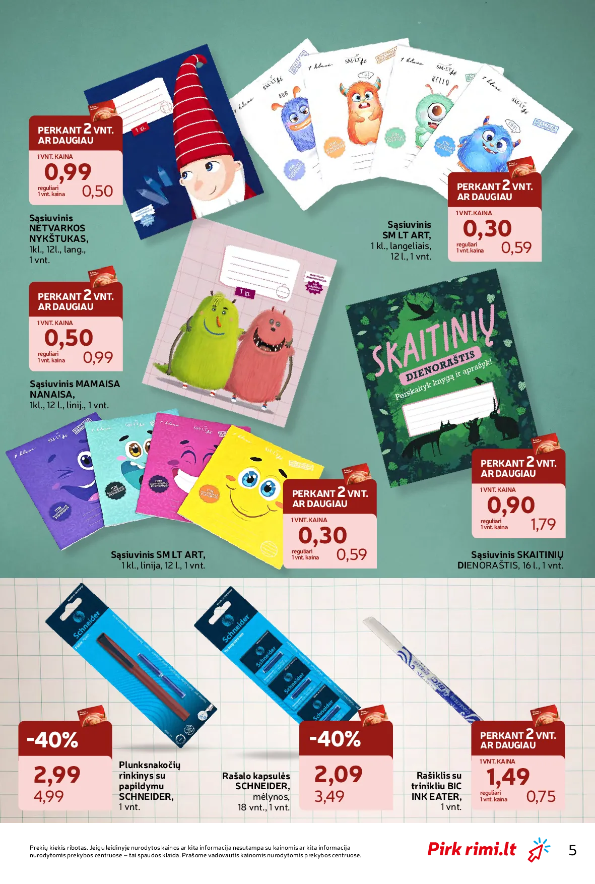 Rimi atgal į mokyklą – 5 psl.