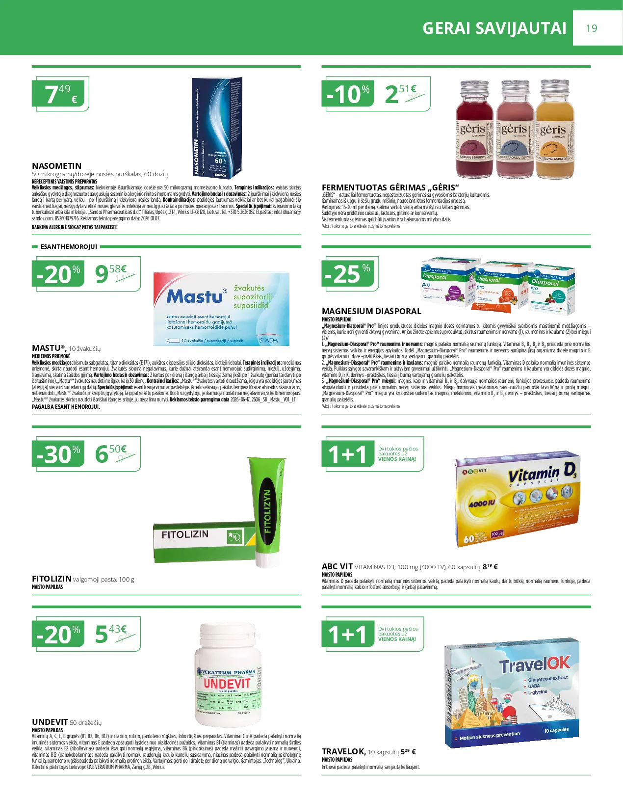 Norfa vaistinės leidinys – 19 psl.