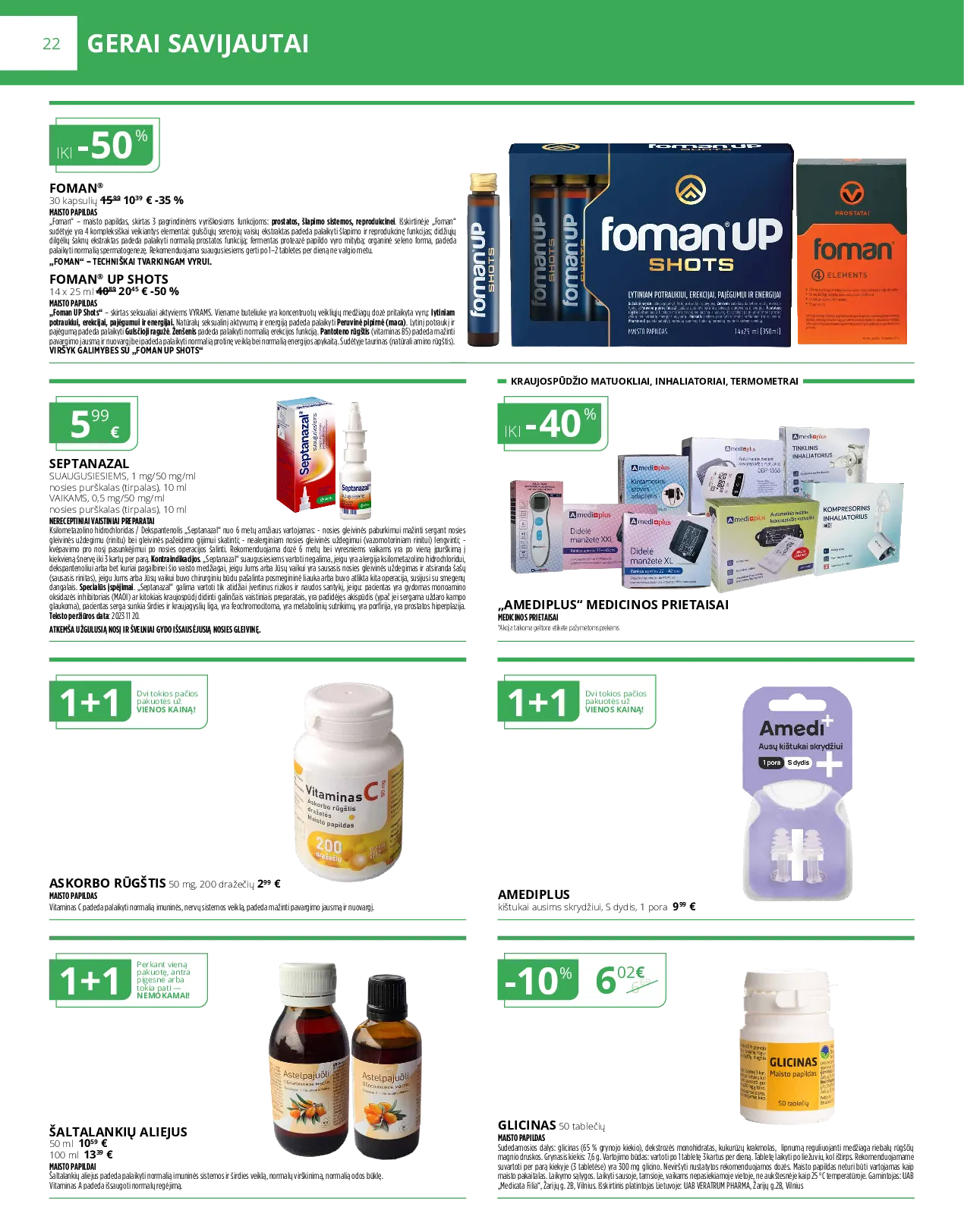 Norfa vaistinės leidinys – 22 psl.
