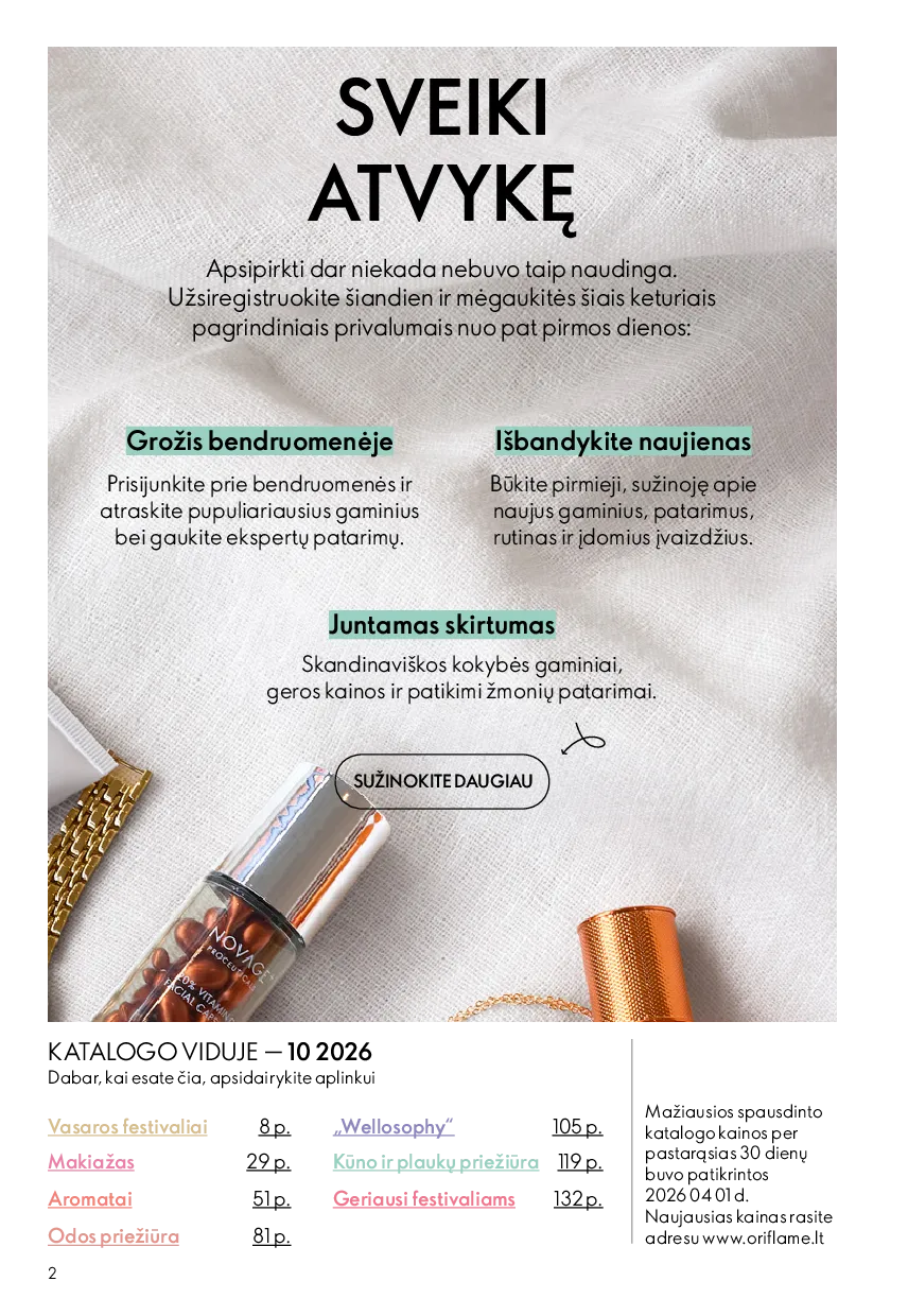Oriflame katalogas – 2 psl.