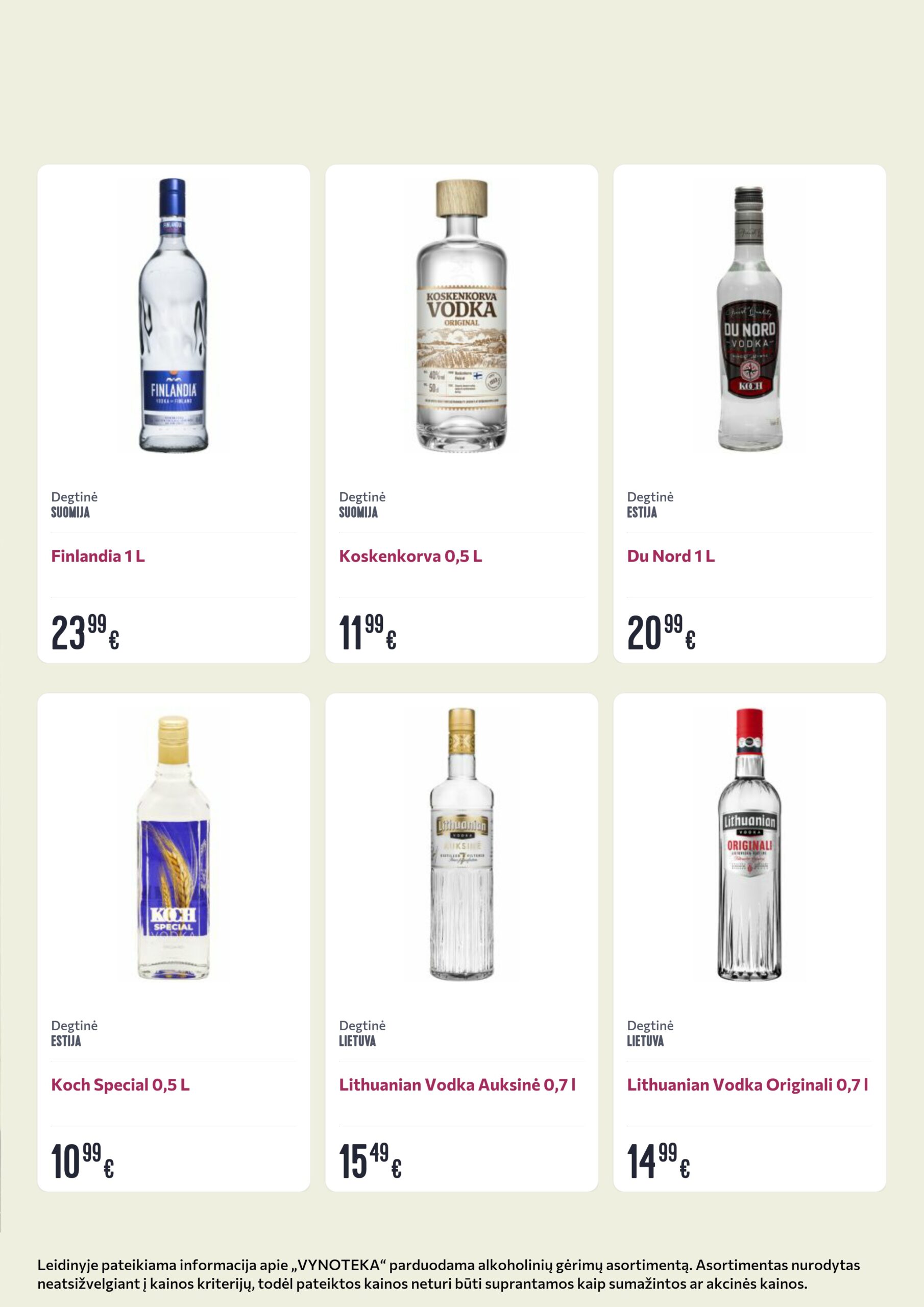 Vynoteka leidinys (gėrimų) – 18 psl.