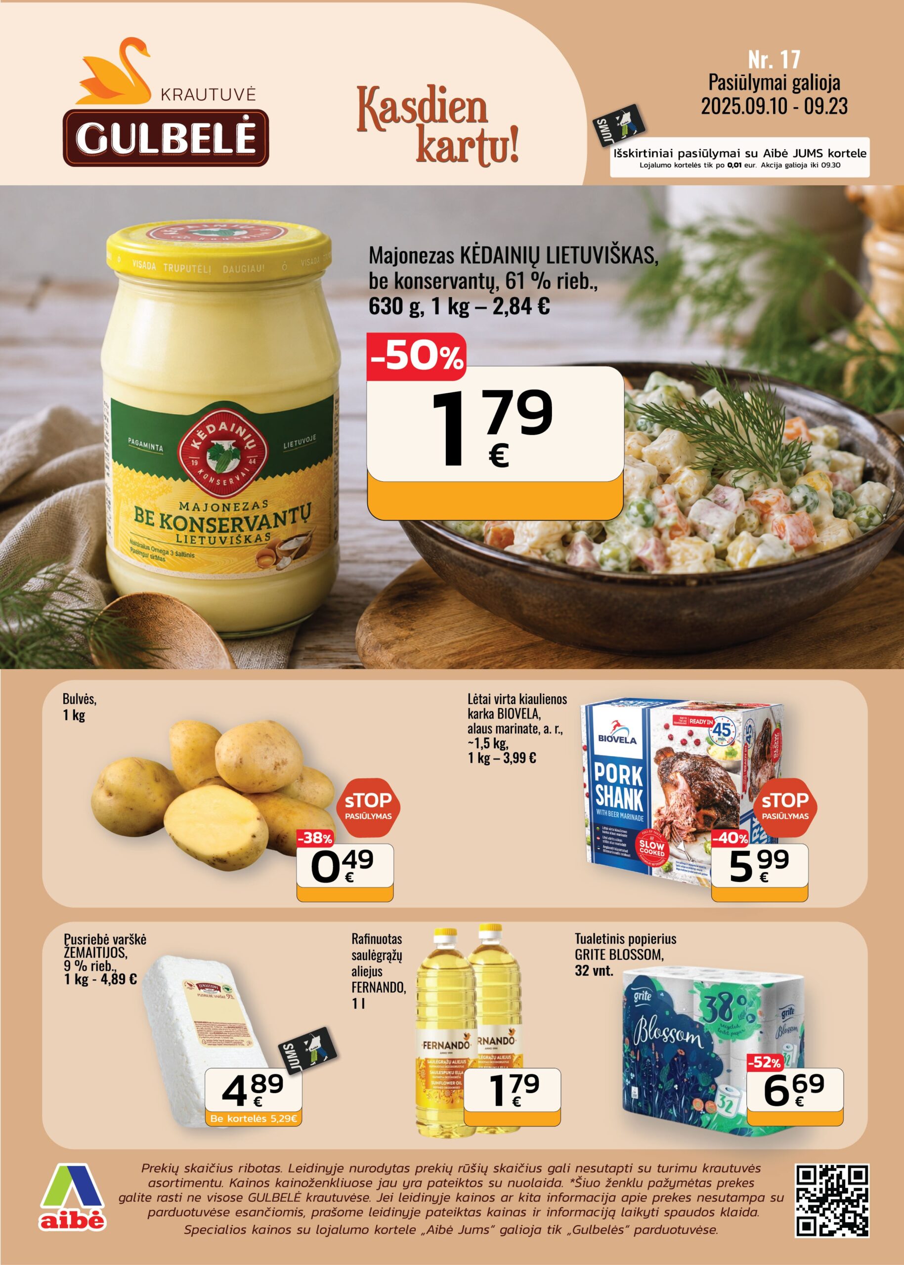 Gulbelės leidinys – 1 psl.