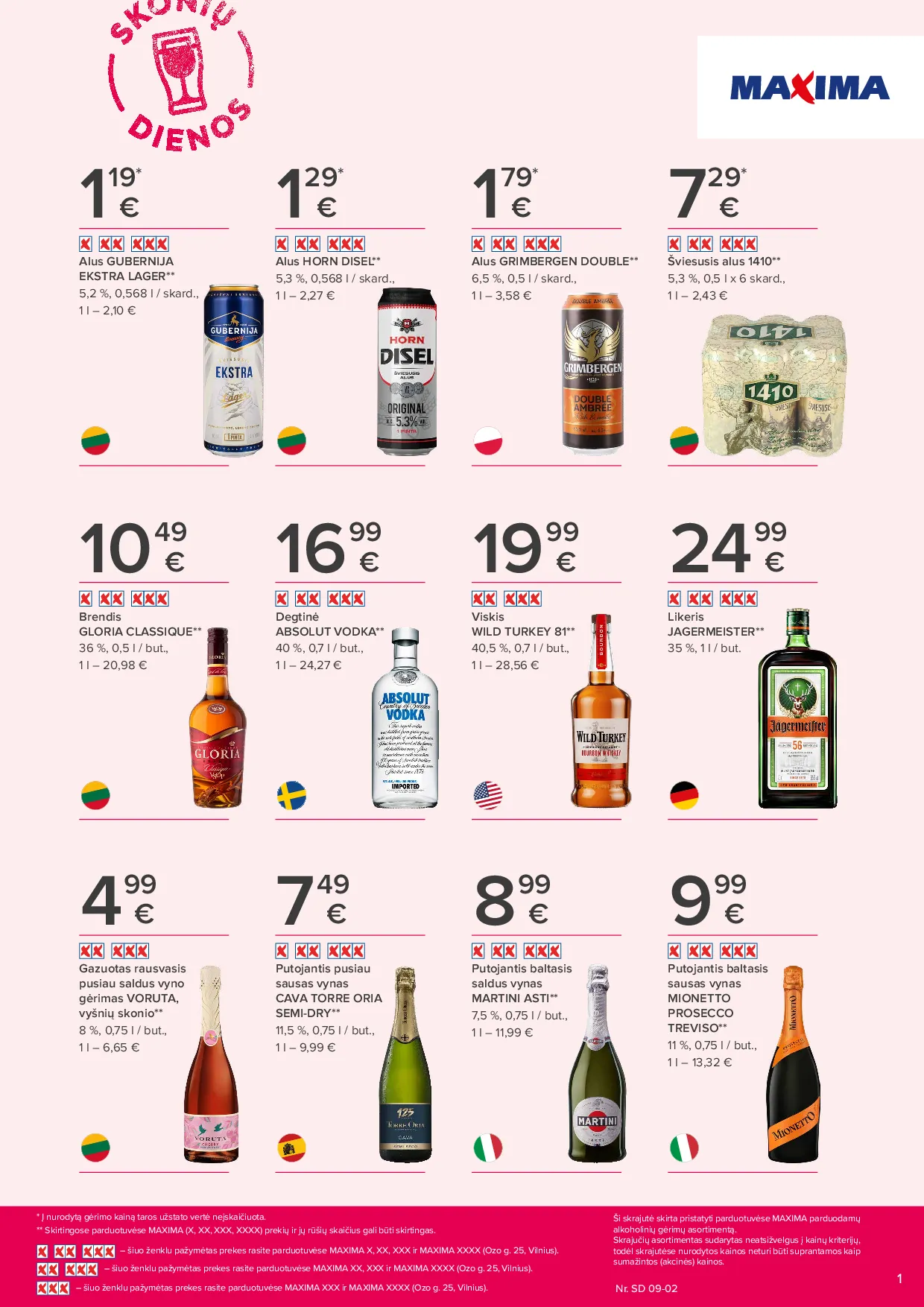 Maxima Skonių dienos naujausias leidinys – 1 psl.