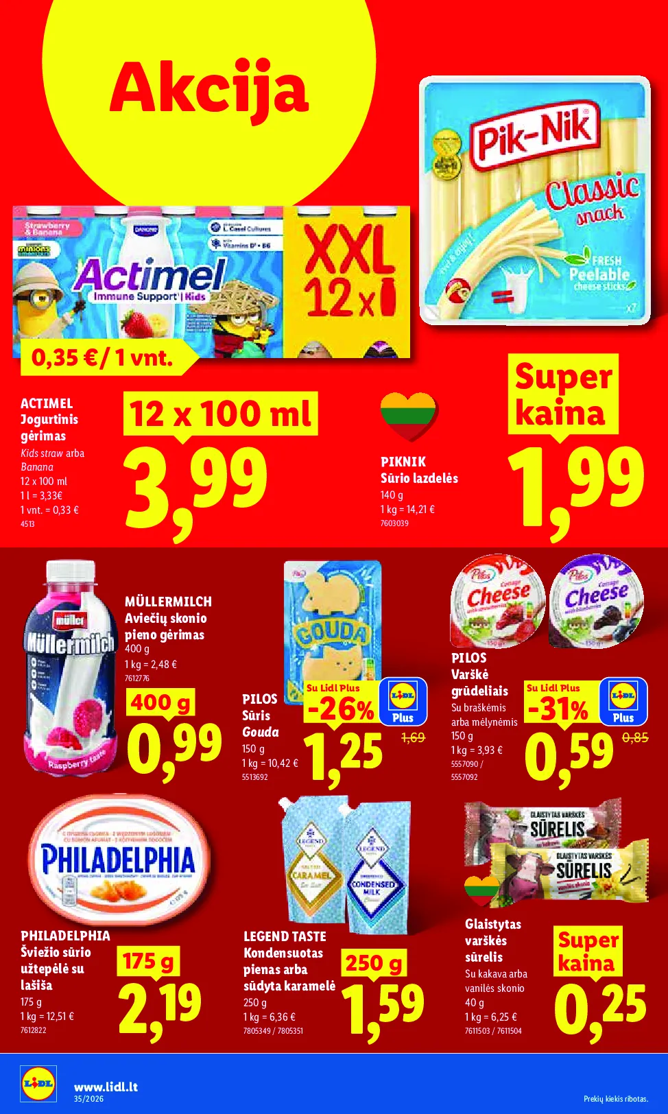Lidl akcijos šią savaitę. Galioja nuo 2026-08-24 iki 2026-08-30 – 10 psl.