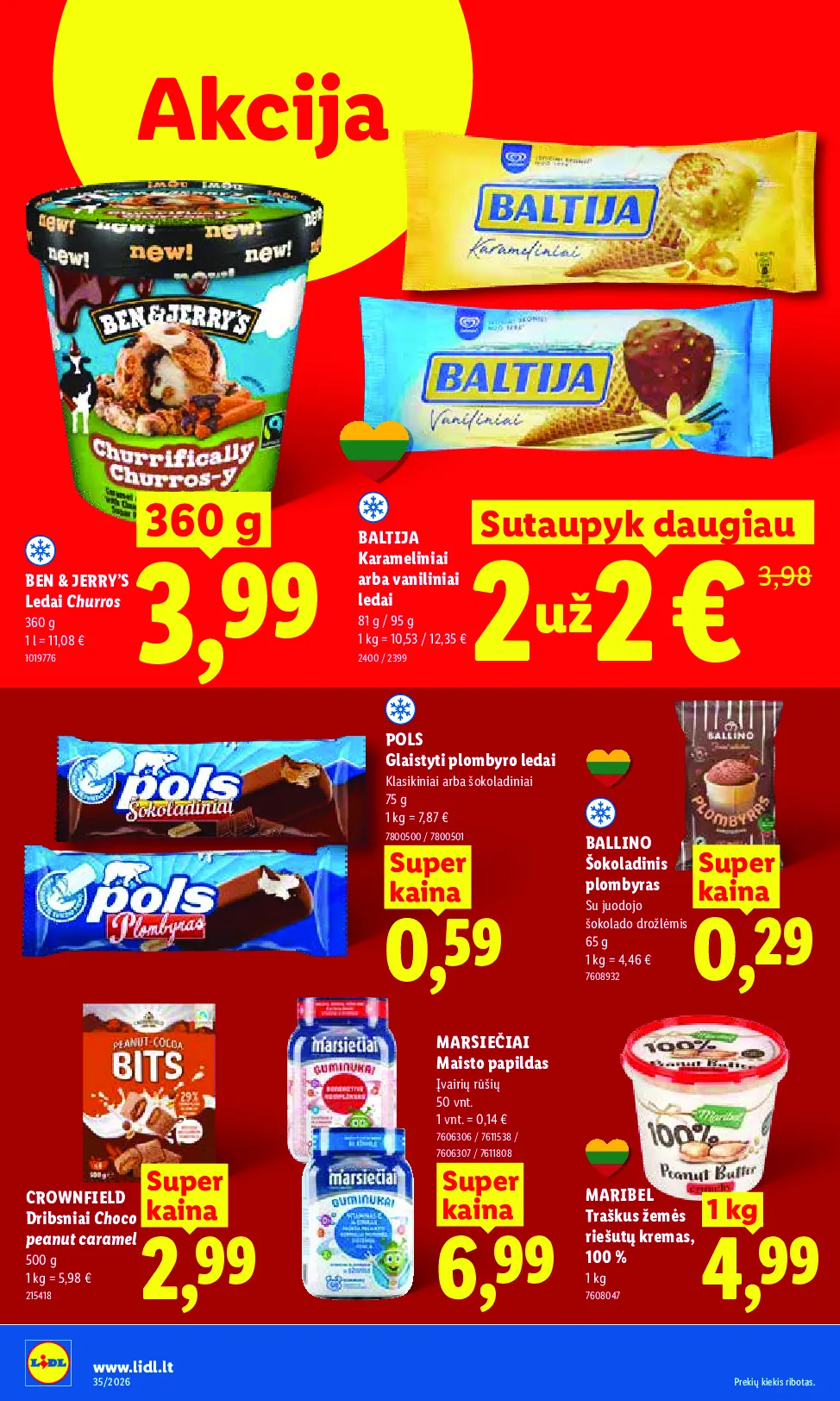 Lidl akcijos šią savaitę. Galioja nuo 2026-08-24 iki 2026-08-30 – 12 psl.