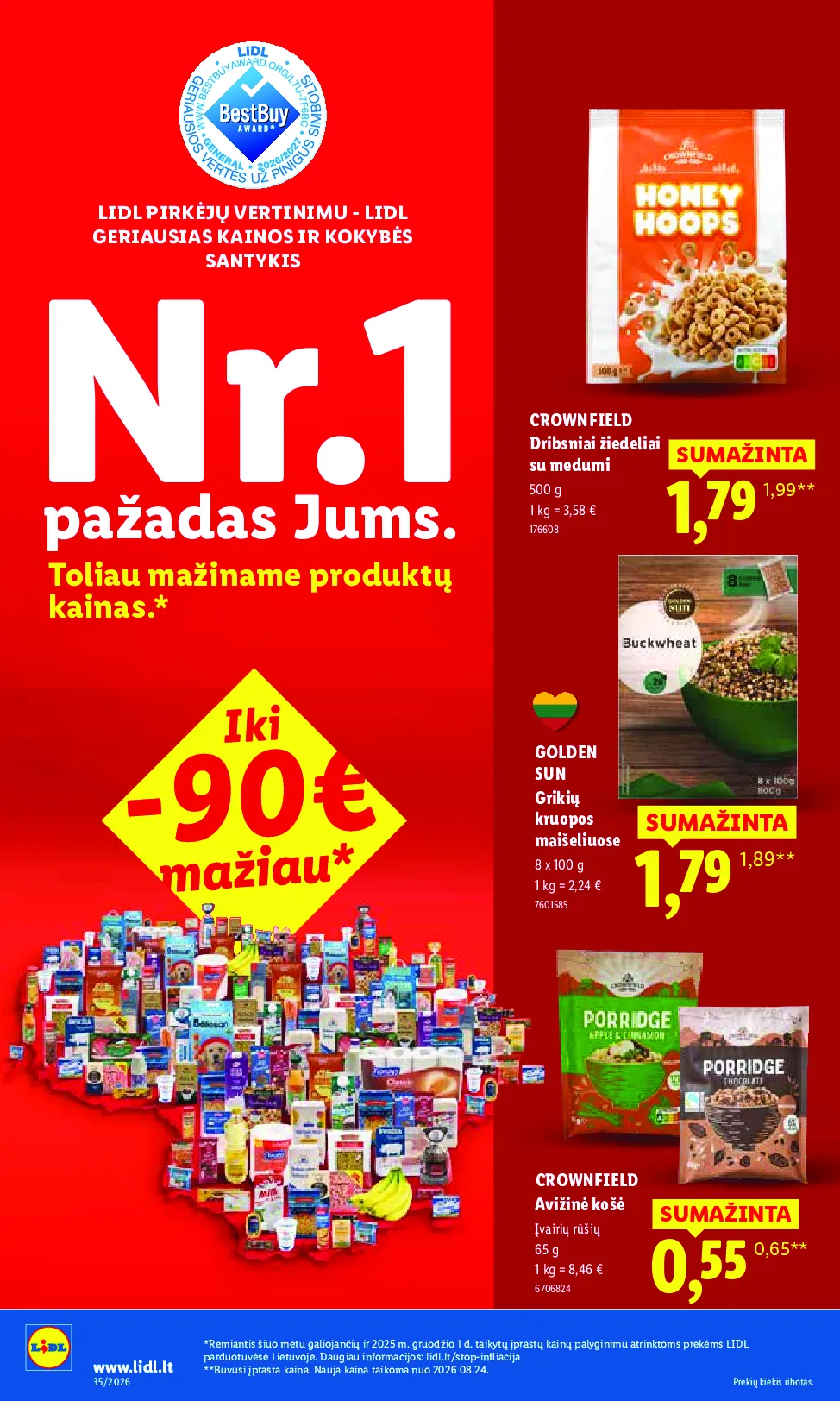 Lidl akcijos šią savaitę. Galioja nuo 2026-08-24 iki 2026-08-30 – 16 psl.