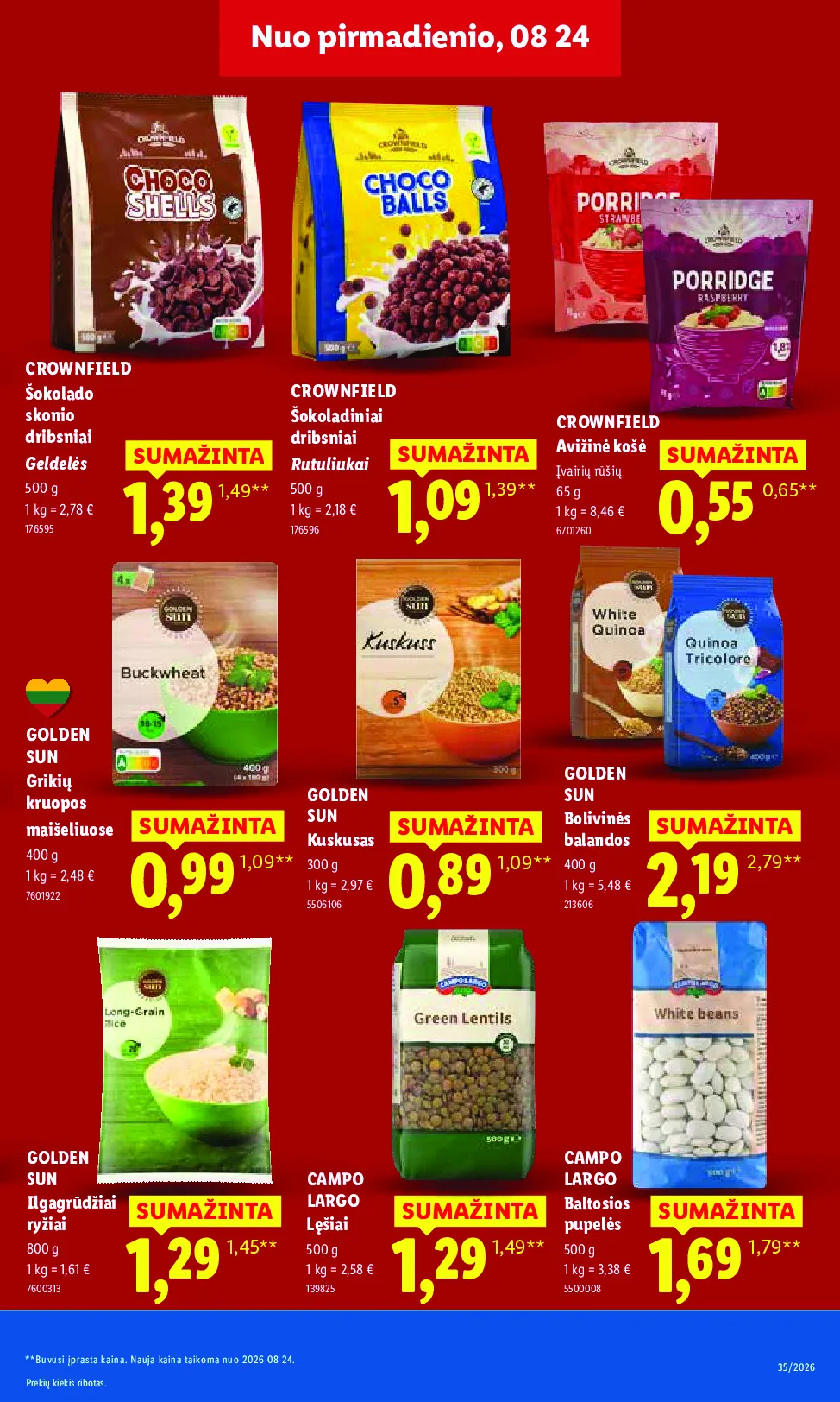 Lidl akcijos šią savaitę. Galioja nuo 2026-08-24 iki 2026-08-30 – 17 psl.