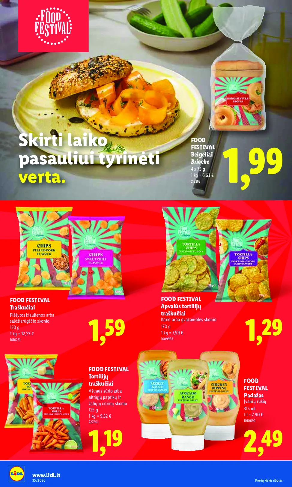 Lidl akcijos šią savaitę. Galioja nuo 2026-08-24 iki 2026-08-30 – 20 psl.