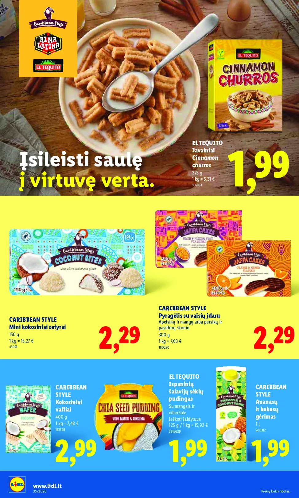 Lidl akcijos šią savaitę. Galioja nuo 2026-08-24 iki 2026-08-30 – 26 psl.