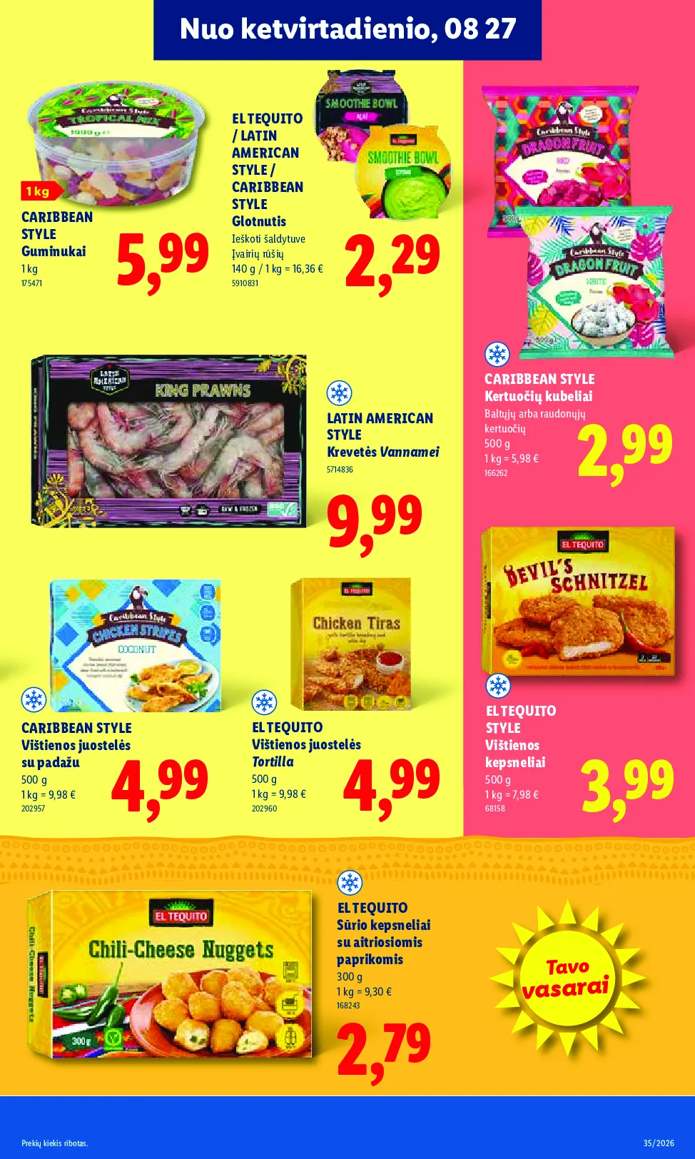 Lidl akcijos šią savaitę. Galioja nuo 2026-08-24 iki 2026-08-30 – 27 psl.