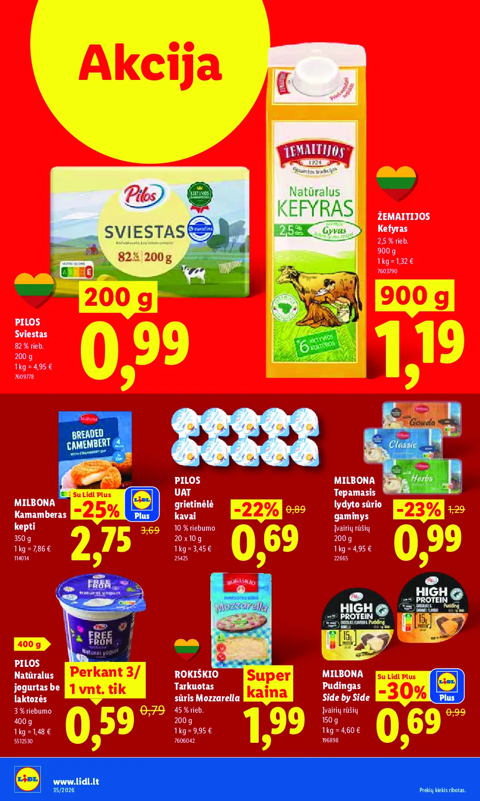 Lidl akcijos šią savaitę. Galioja nuo 2026-08-24 iki 2026-08-30 – 30 psl.