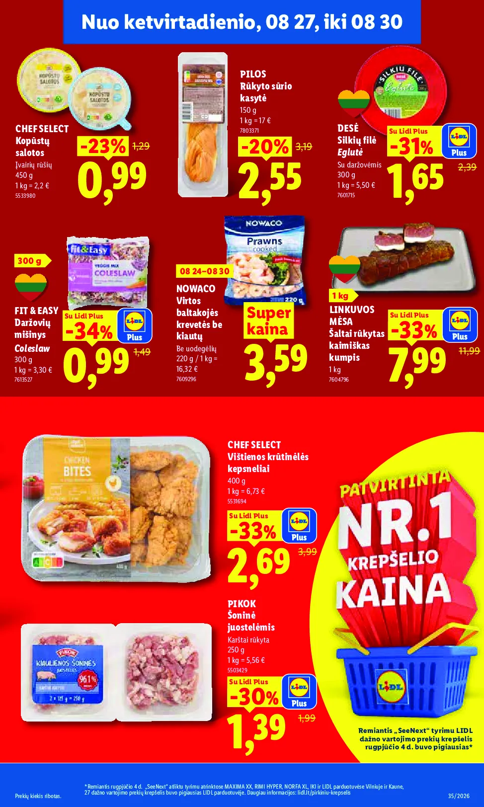 Lidl akcijos šią savaitę. Galioja nuo 2026-08-24 iki 2026-08-30 – 31 psl.
