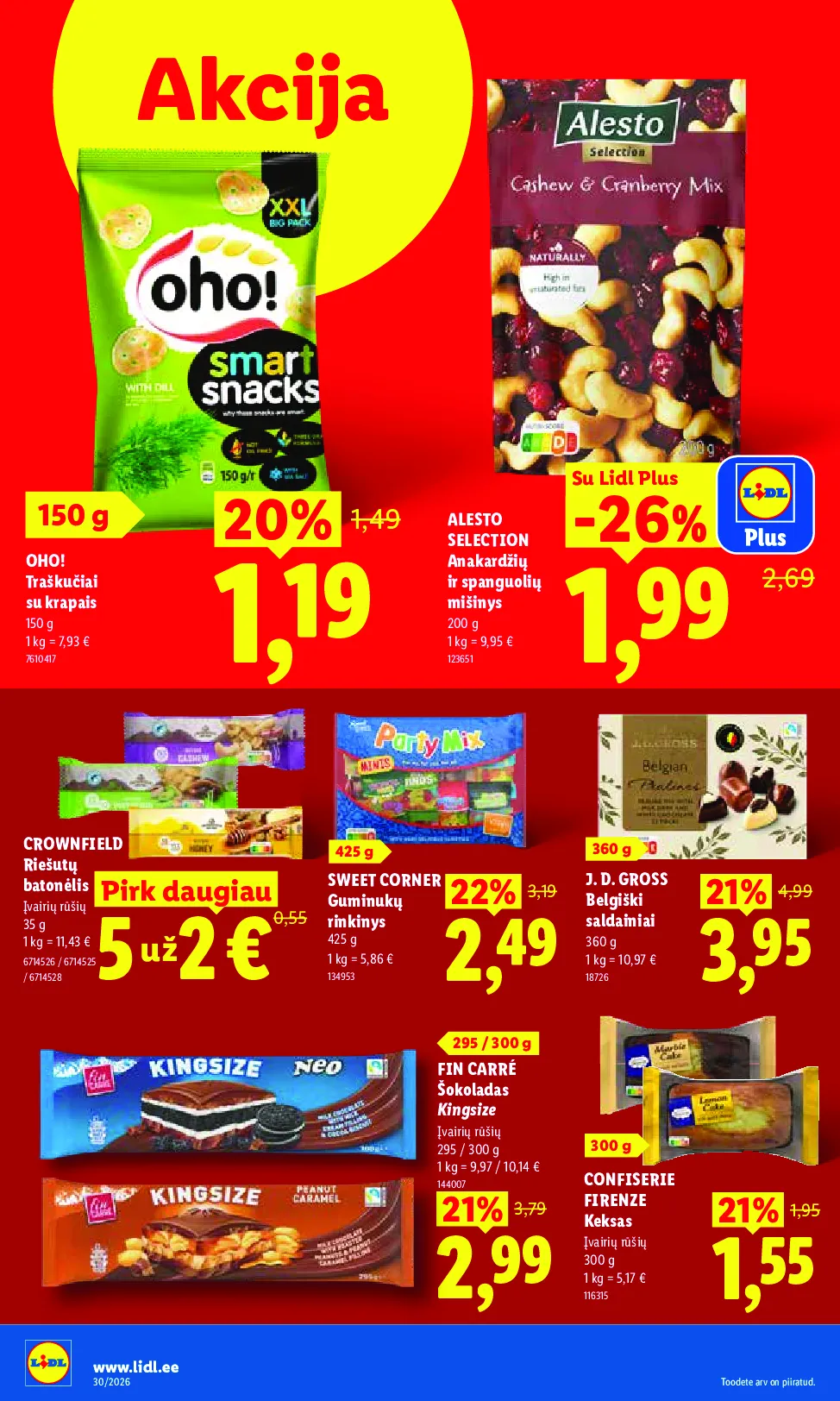 Lidl akcijos šią savaitę. Galioja nuo 2026-08-24 iki 2026-08-30 – 32 psl.