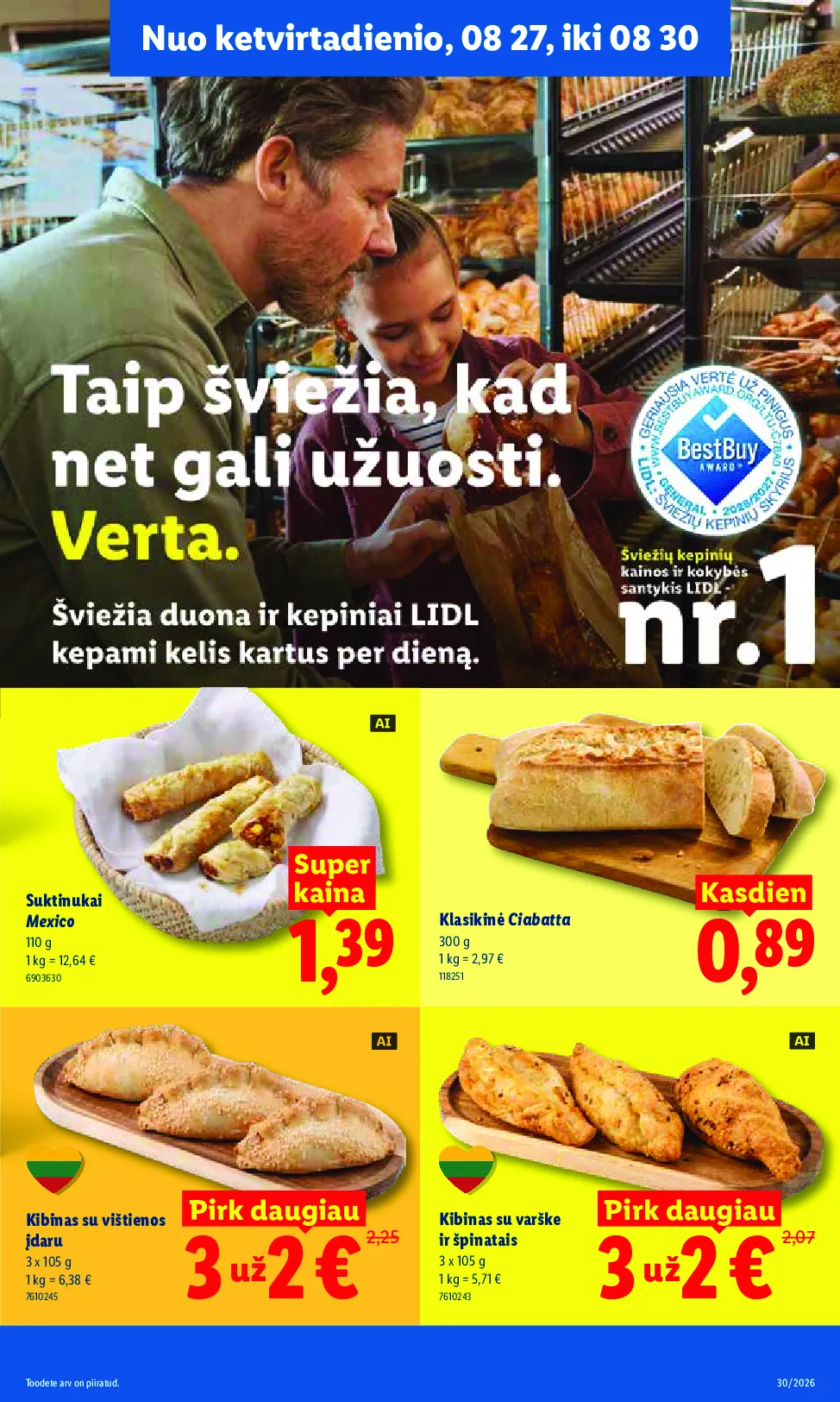 Lidl akcijos šią savaitę. Galioja nuo 2026-08-24 iki 2026-08-30 – 33 psl.