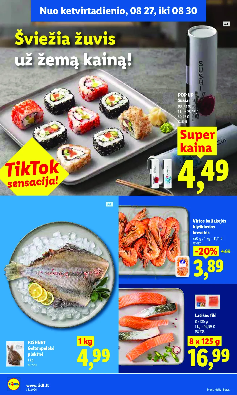 Lidl akcijos šią savaitę. Galioja nuo 2026-08-24 iki 2026-08-30 – 36 psl.