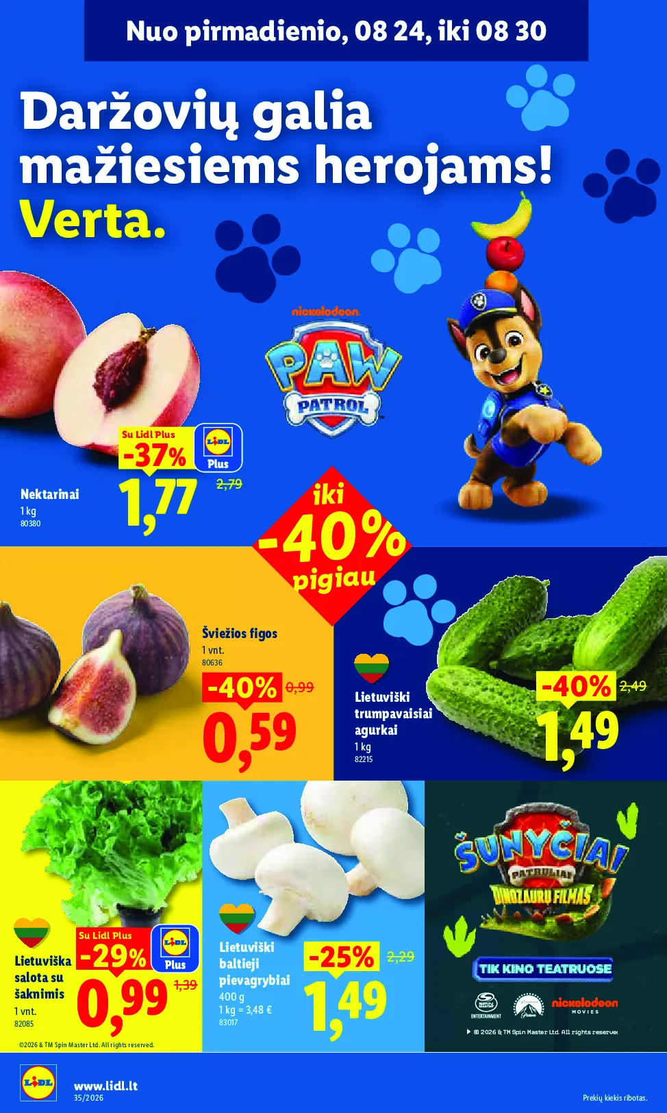Lidl akcijos šią savaitę. Galioja nuo 2026-08-24 iki 2026-08-30 – 4 psl.
