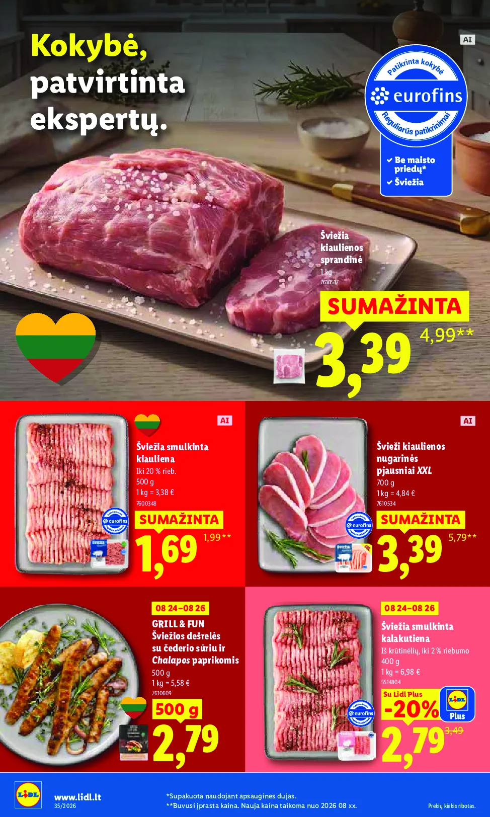 Lidl akcijos šią savaitę. Galioja nuo 2026-08-24 iki 2026-08-30 – 8 psl.