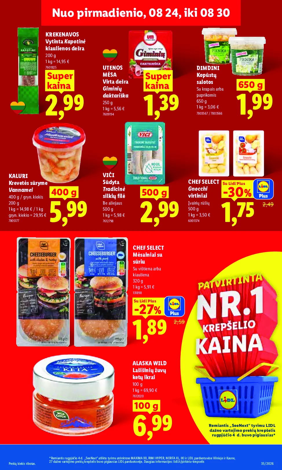 Lidl akcijos šią savaitę. Galioja nuo 2026-08-24 iki 2026-08-30 – 9 psl.