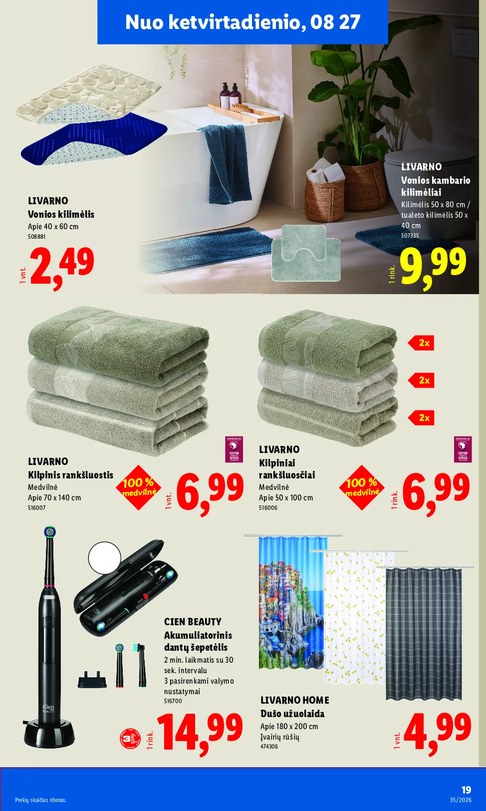 Lidl akcijos šią savaitę. Galioja nuo 2026-08-24 iki 2026-08-30 – 19 psl.