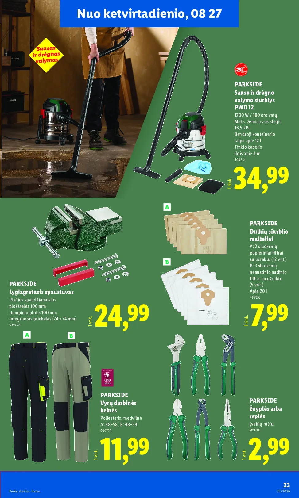 Lidl akcijos šią savaitę. Galioja nuo 2026-08-24 iki 2026-08-30 – 23 psl.