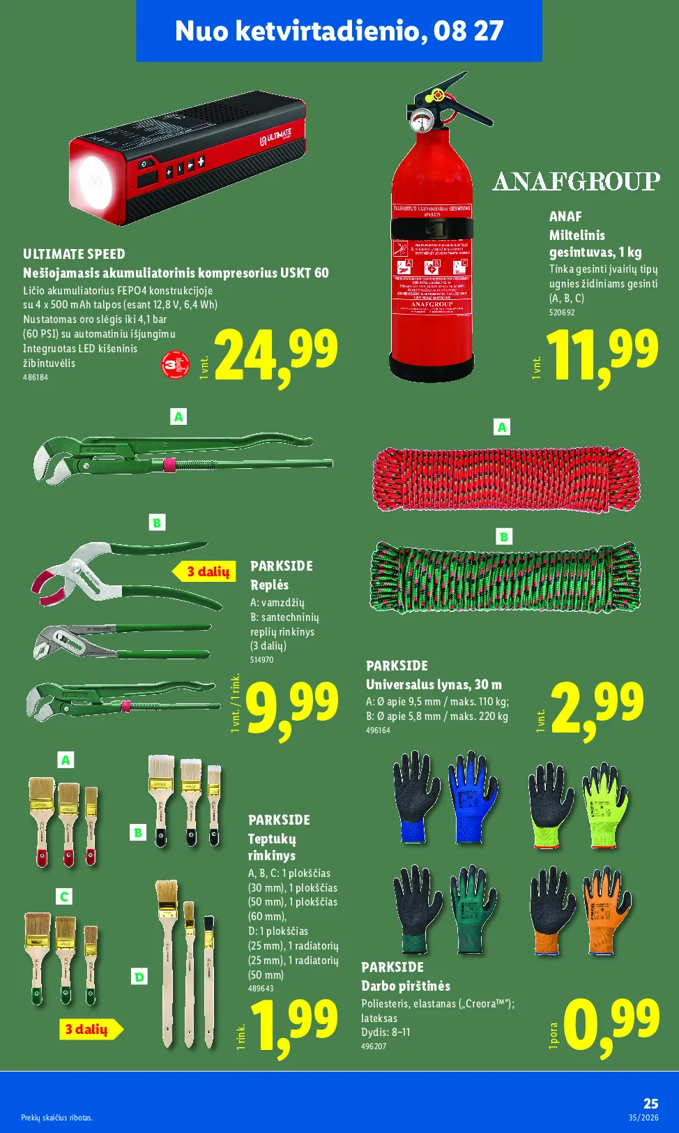 Lidl akcijos šią savaitę. Galioja nuo 2026-08-24 iki 2026-08-30 – 25 psl.