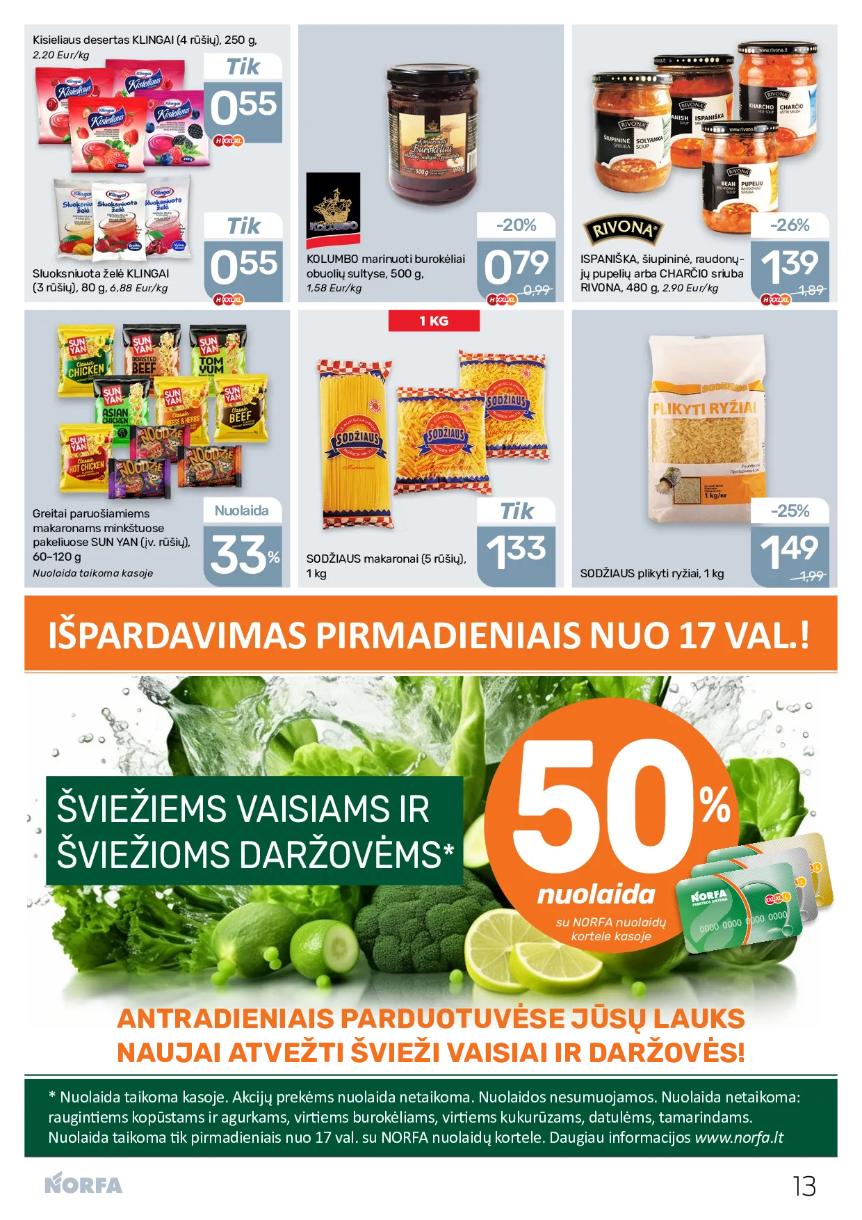Norfa akcijos šią savaitę. Galioja nuo 2026-08-20 iki 2026-09-02 – 13 psl.