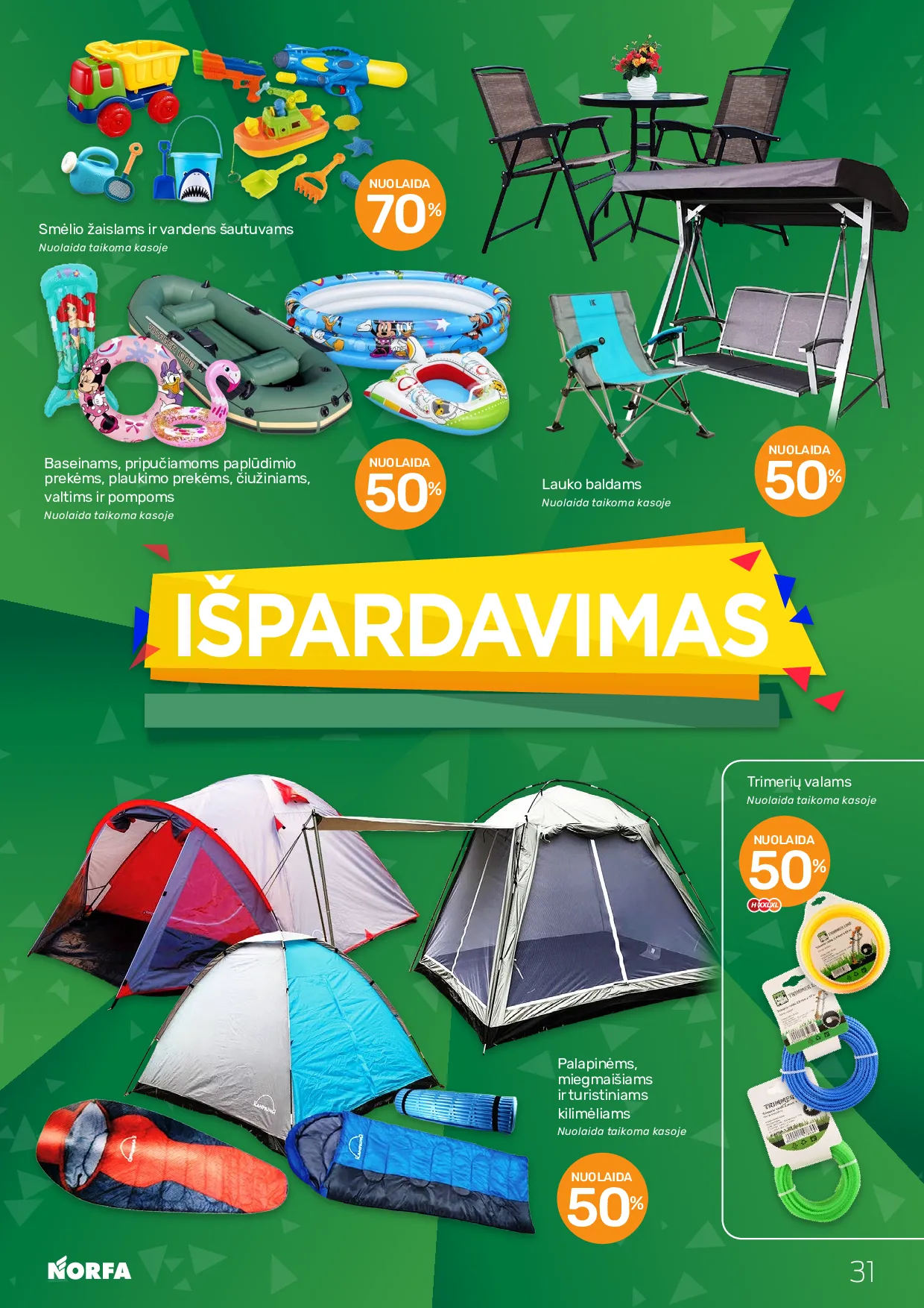 Norfa akcijos šią savaitę. Galioja nuo 2026-08-20 iki 2026-09-02 – 31 psl.