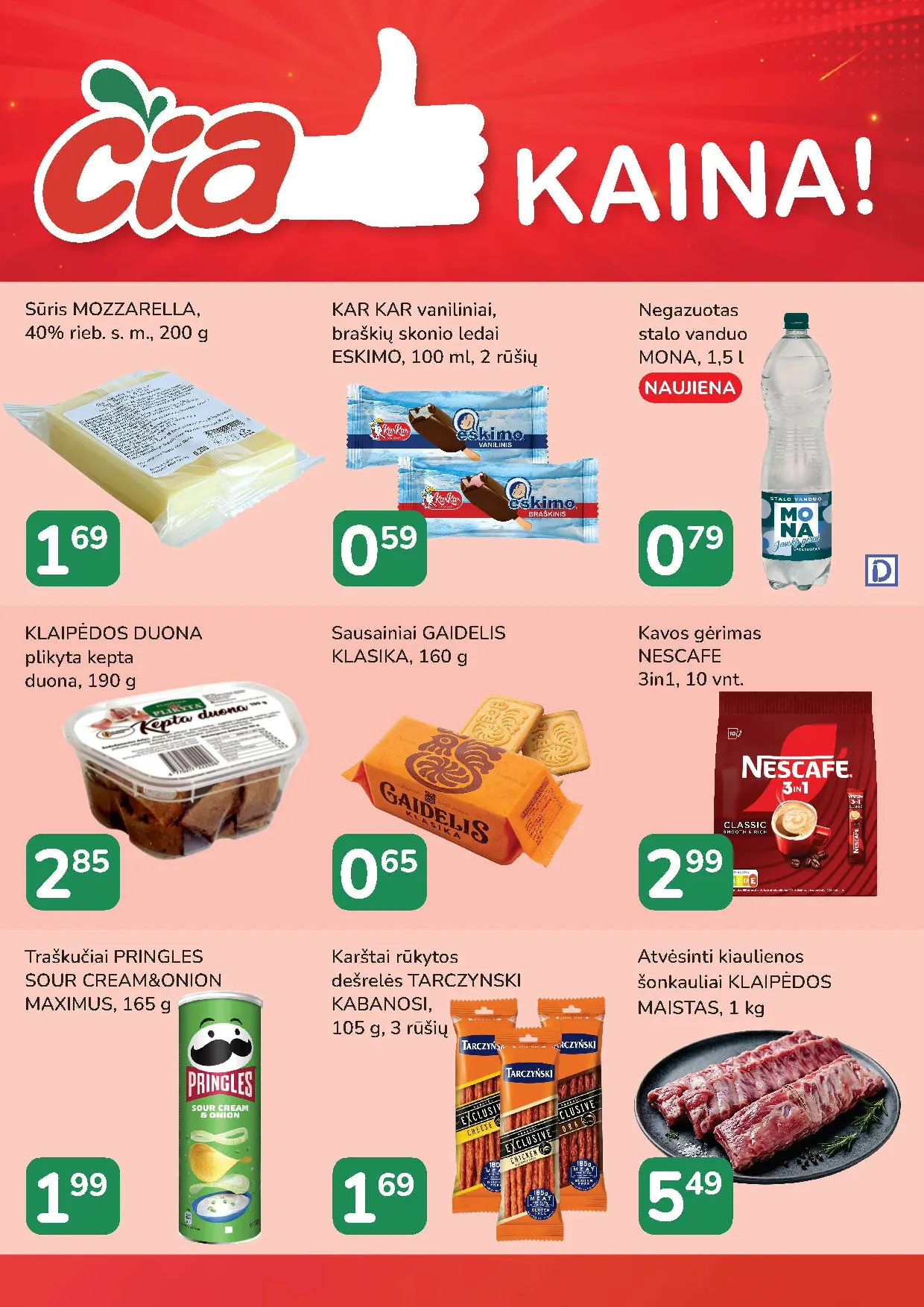 Čia Market akcijos šią savaitę. Galioja nuo 2026-08-18 iki 2026-08-31 – 16 psl.