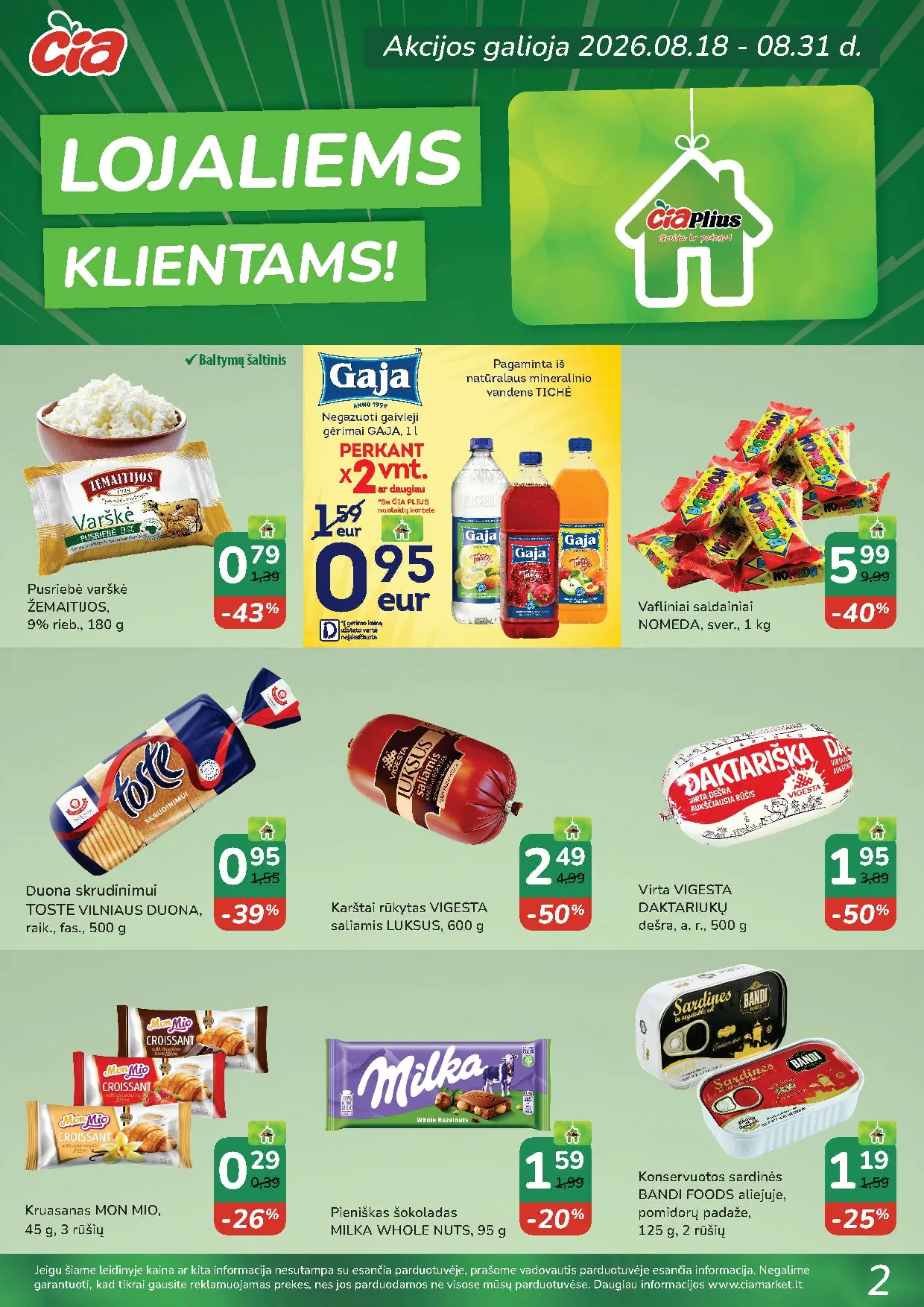 Čia Market akcijos šią savaitę. Galioja nuo 2026-08-18 iki 2026-08-31 – 2 psl.