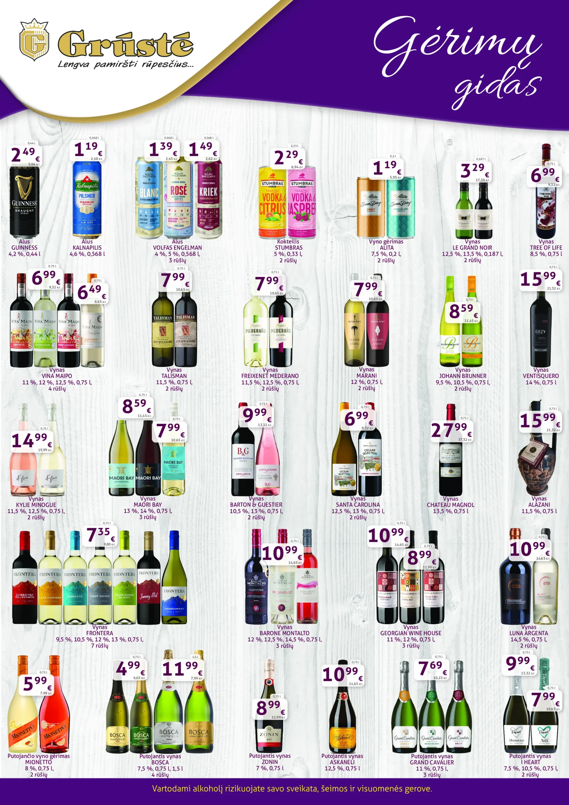 GRŪSTĖ gėrimų gidas – 1 psl.