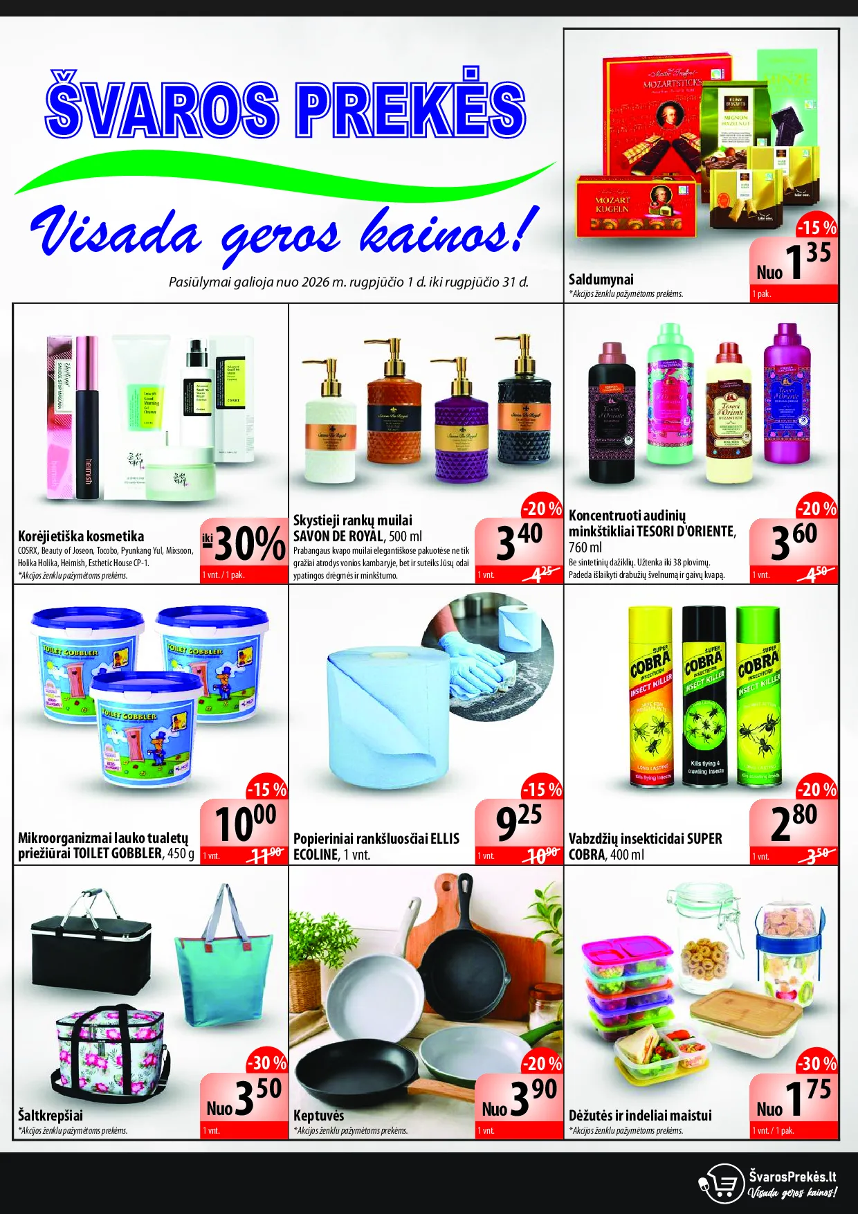 Švaros prekės katalogas – 1 psl.